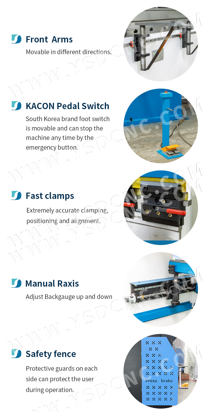 WC67K 220TON4000 NC Hydraulic Press Brake Machine with E310 (5) WC67K 220TON4000 数控液压折弯机配 E310 (5)