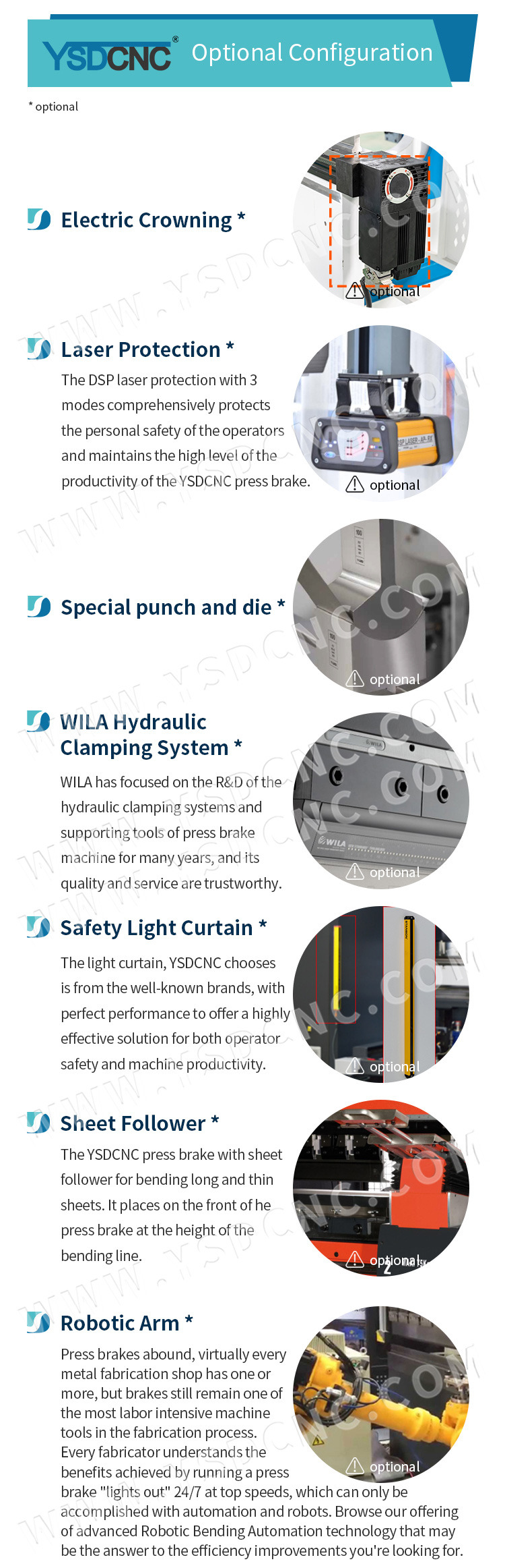 带 CybTouch 的 WC67K 160TON2500 伺服液压折弯机 8、板材折弯机出售 (7)