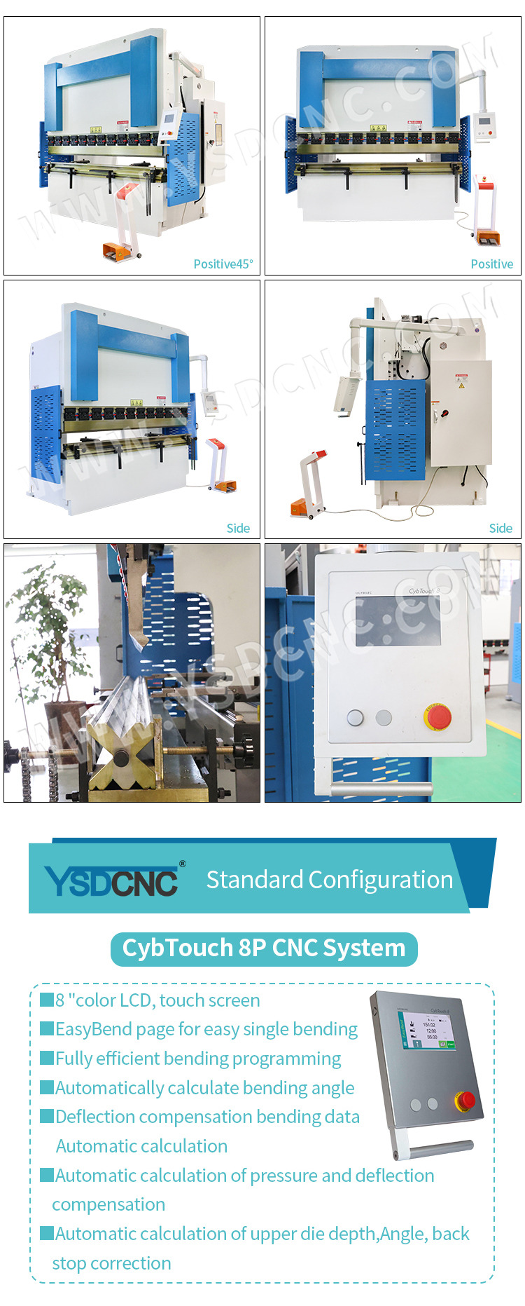 WC67K 160TON2500 带 CybTouch 的伺服液压折弯机 8、板材折弯机出售 (5)