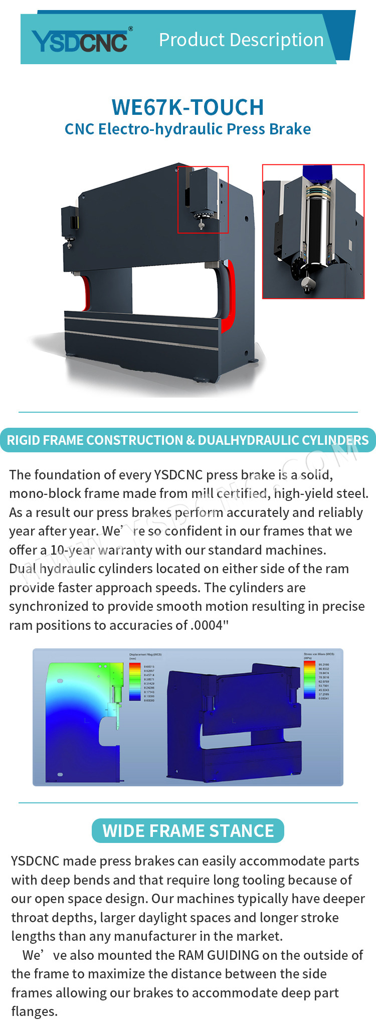 WE67k170ton3200 液压数控折弯机，带 DA-69S 的数控板料折弯机 (6) 